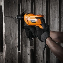 Дрель ударная электро ДУ-780, 780Вт, быстрозаж. патрон 13мм, 0-3000 об/мин, рег.скор,реверс. электродрель