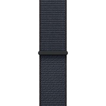 Apple Watch SE 2024, 40 мм, корпус из алюминия цвета «полуночный черный», спортивный браслет темно-синего цвета