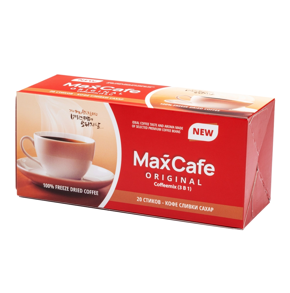 Кофе растворимый крепкий 3 в 1 с молоком и сахаром MaxCafe