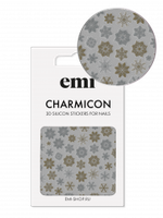 Charmicon 3D Silicone Stickers №151 Снежинки золото/серебро