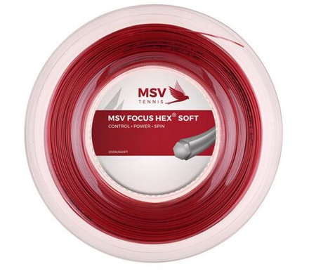 Струны теннисные MSV Focus Hex Soft (200 m) - red
