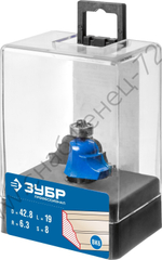 ЗУБР 42,8x19мм, радиус 6.3мм, фреза кромочная калевочная №4