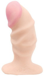 Анальная пробка большого размера с рельефной поверхностью из UR3