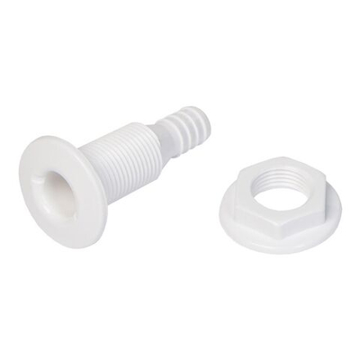 Патрубок, горловина водосброса SeaFlo 16 мм, белый