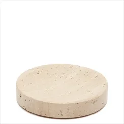 Macre Мыльница из бежевого травертина
