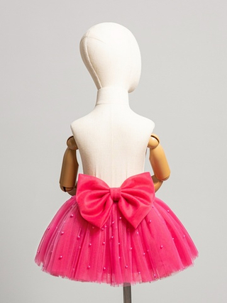 Юбка с бусинками, Малиновый