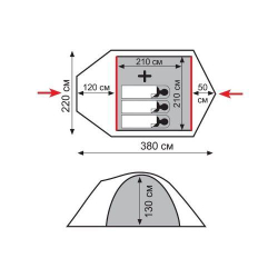 Tramp Lite палатка Camp 3 (зеленый)