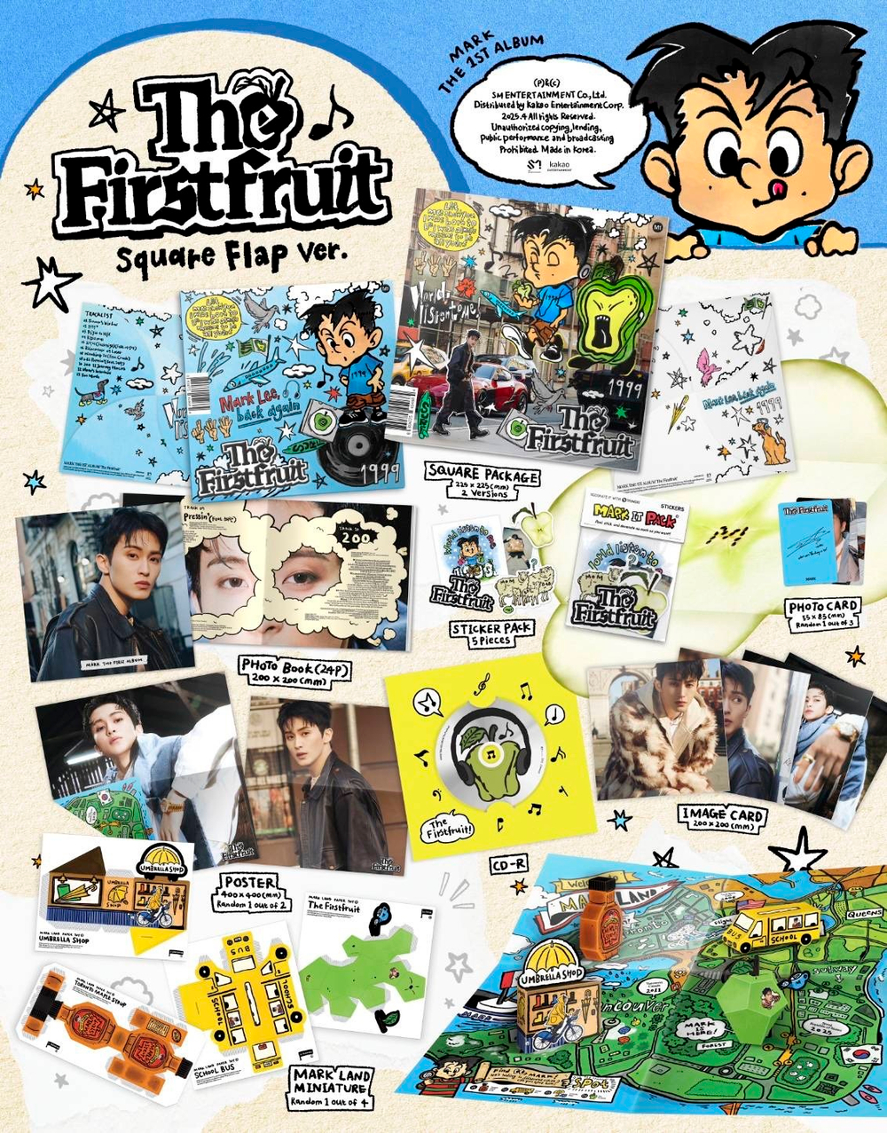 Альбом MARK - 1st Album [The Firstfruit] (Square Flap Ver.) (Random Ver.)