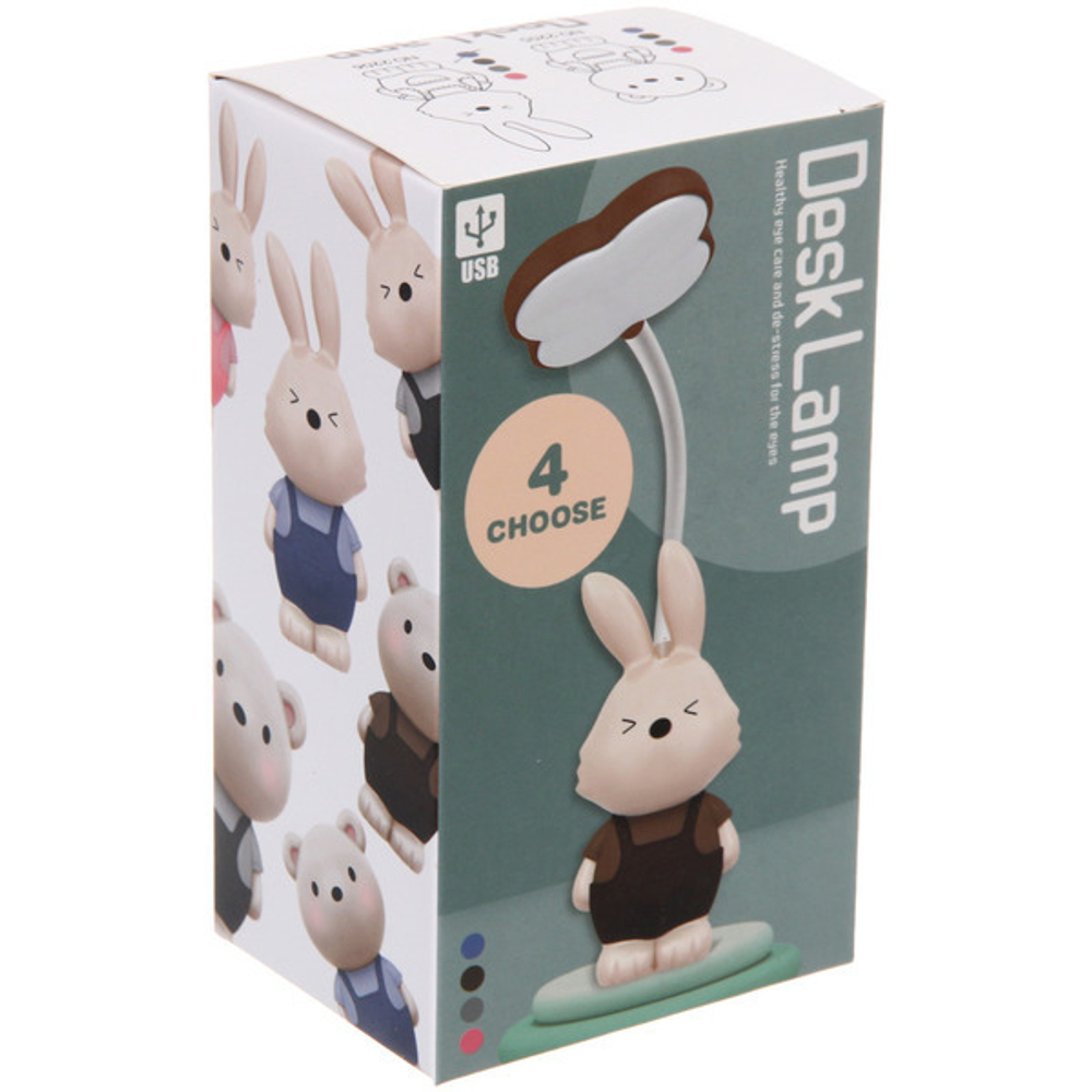 Настольная лампа «Sweet - rabbit» LED 6,2*6,5*29,5 см, USB 1.5w 3.7v, Голубой