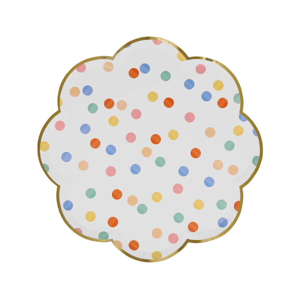Тарелки маленькие с принтом “Цветные” 8 шт.