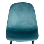 Стул BREEZE (mod. 4724) Велюр/металл , 44 х 53 х 87 см, Torquoise (бирюзовый ) HLR60 / черный