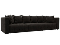 Диван прямой Лига-052 НПБ Лонг, BRUT 17 ВЕЛЮР коричневый