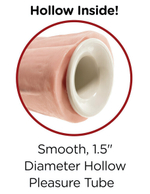 Страпон система с насадкой сдвоенный фаллос King Cock 11 Two Cocks One Hole Hollow Strap-On Suspender System (Цвет: телесный с черным)