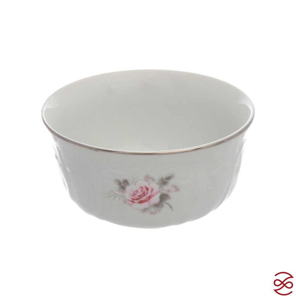 Набор пиал Bernadotte Серая роза платина 11 см(6шт)