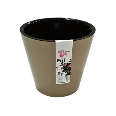 Горшок с дренажной вставкой Фиджи D 230 мм/5 л шоколадный