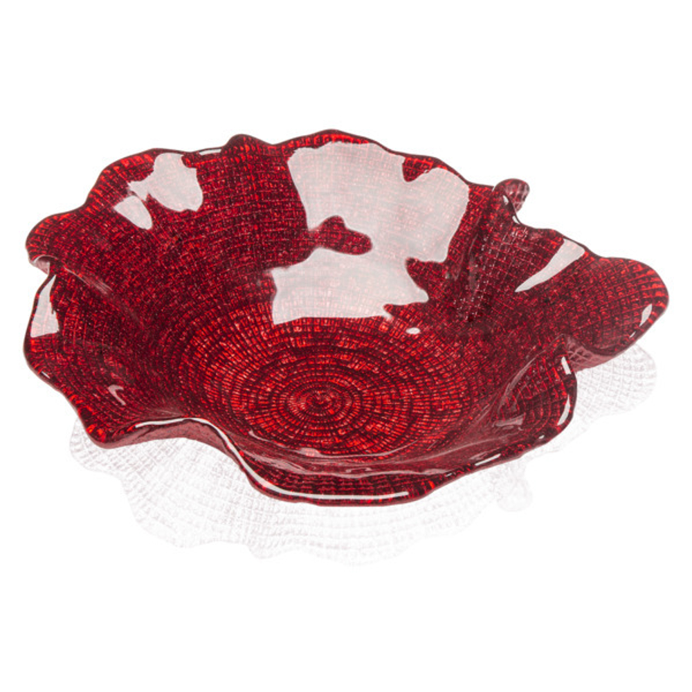 Салатник IVV Фолио 25см красный декор