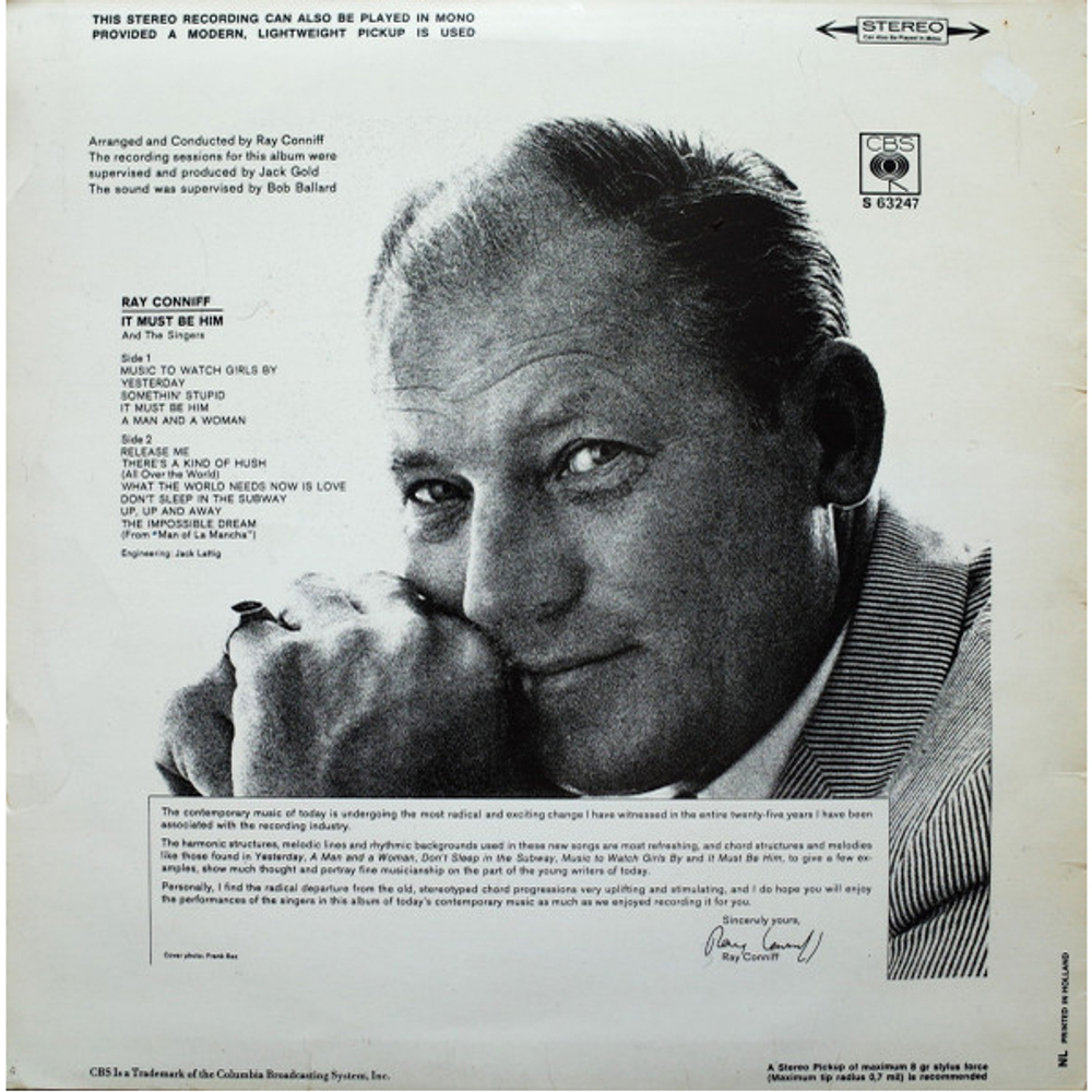 Ray Conniff And The Singers / It Must Be Him (LP)