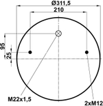 Воздушная подушка TOPCOVER T0070-0881V2