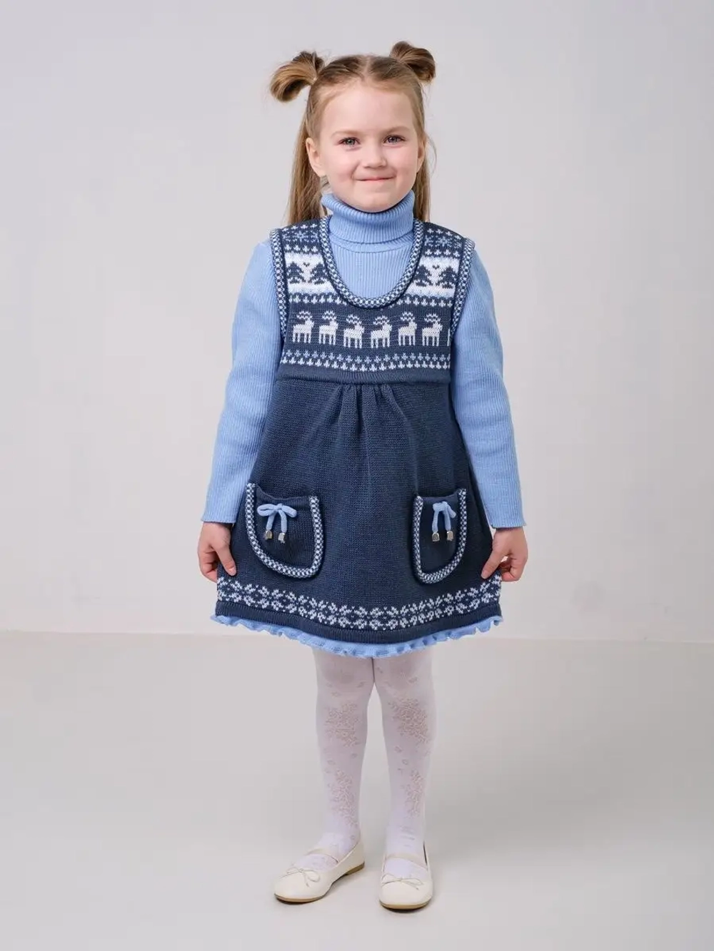 Сарафан вязаный для девочки