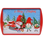 Поднос жестяной 38*24см «Веселые гномы на машине»