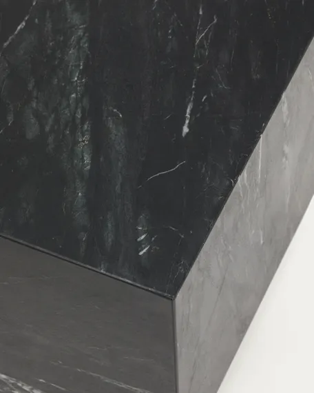 Приставной столик Sorein 40x40 см из черного мрамора