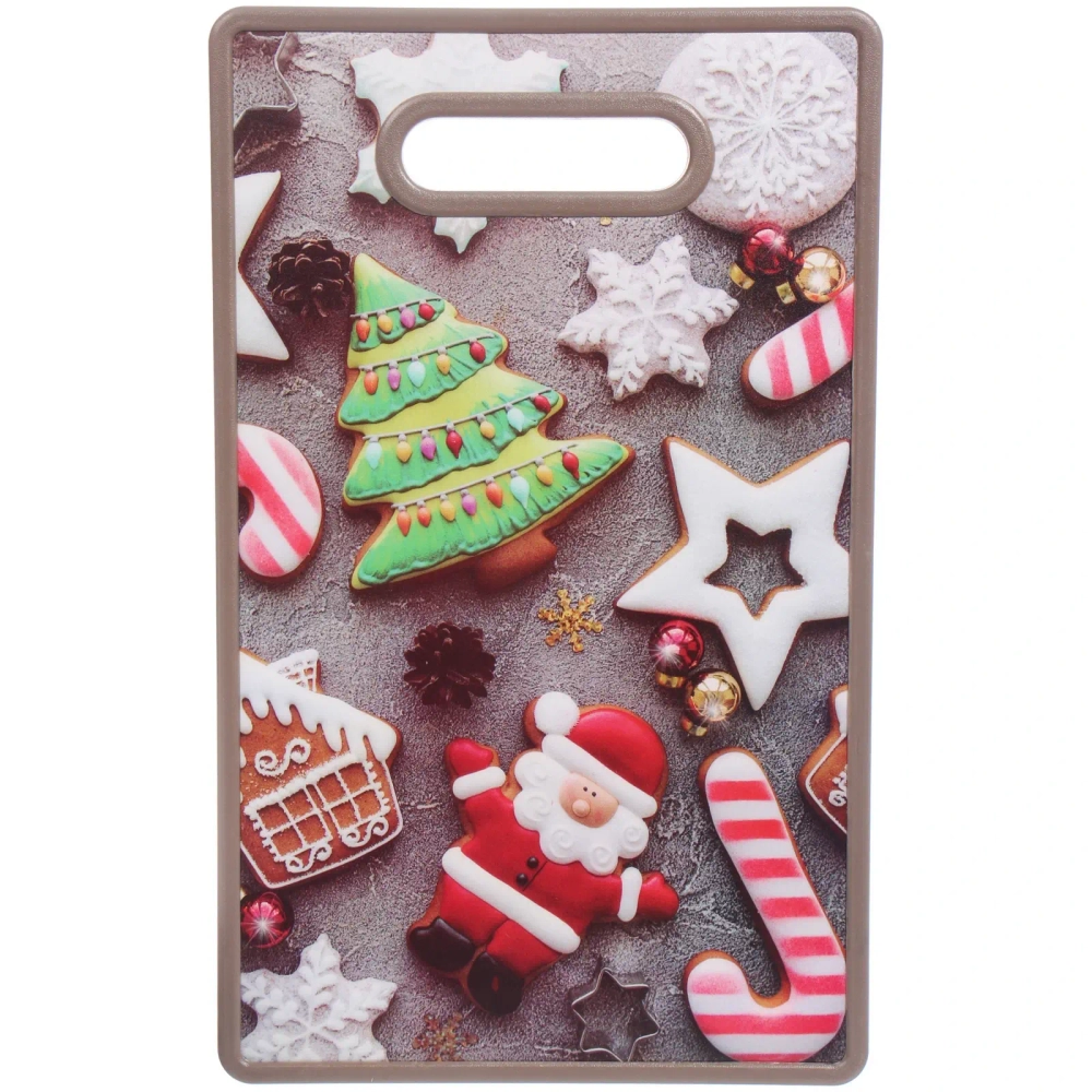 Доска разделочная пластиковая 37*23см «Новогодние пряники»