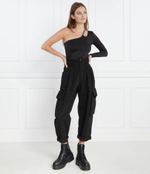 Блузка TJW ASYMETRIC LOGO LS Tommy Jeans - черный(DW0DW16502)