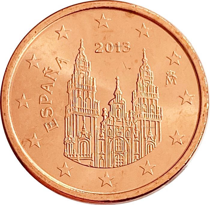 1 евроцент 2013 Испания (1 euro cent)