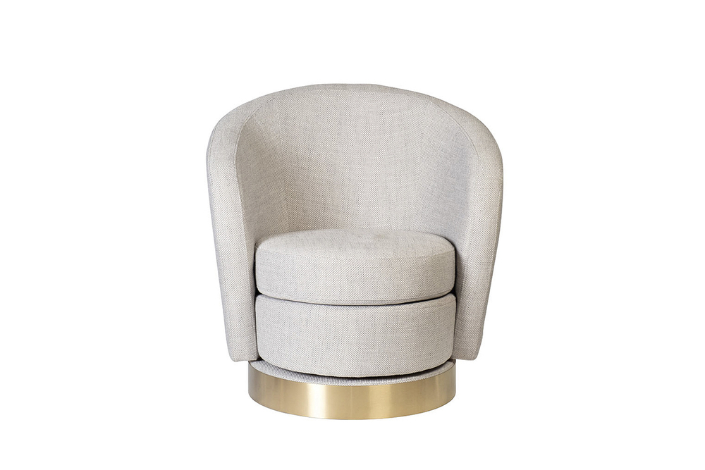 Кресло вращающееся Garda Decor Napoli светло-серое