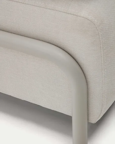 Трехместный диван Compo, бежевый, серый каркас