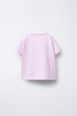 ZARA ФУТБОЛКА С БАНТАМИ, СВЕТЛАЯ МАЛЬВА