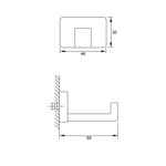 Крючок для полотенца Steinberg Серия 450, из латуни, хром 450 2400