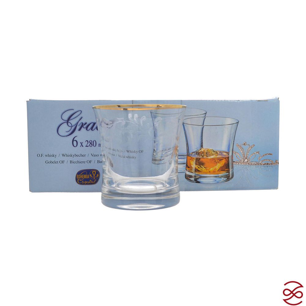 Набор стаканов для воды Crystalex Bohemia V-D 280 мл (6 шт)