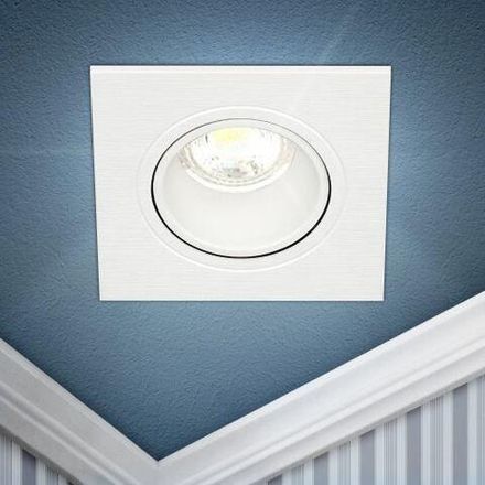 Светильник встраиваемый декоративный KL90-1 WH MR16/GU5.3 бел. пластик. Эра Б0054370