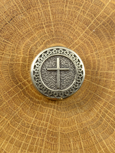 Бусина-вставка «Крест» из нейзильбера