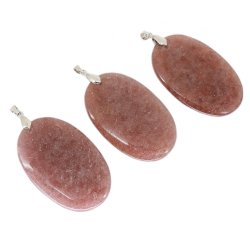 Кулон "Геометрия" клубничный кварц асс.