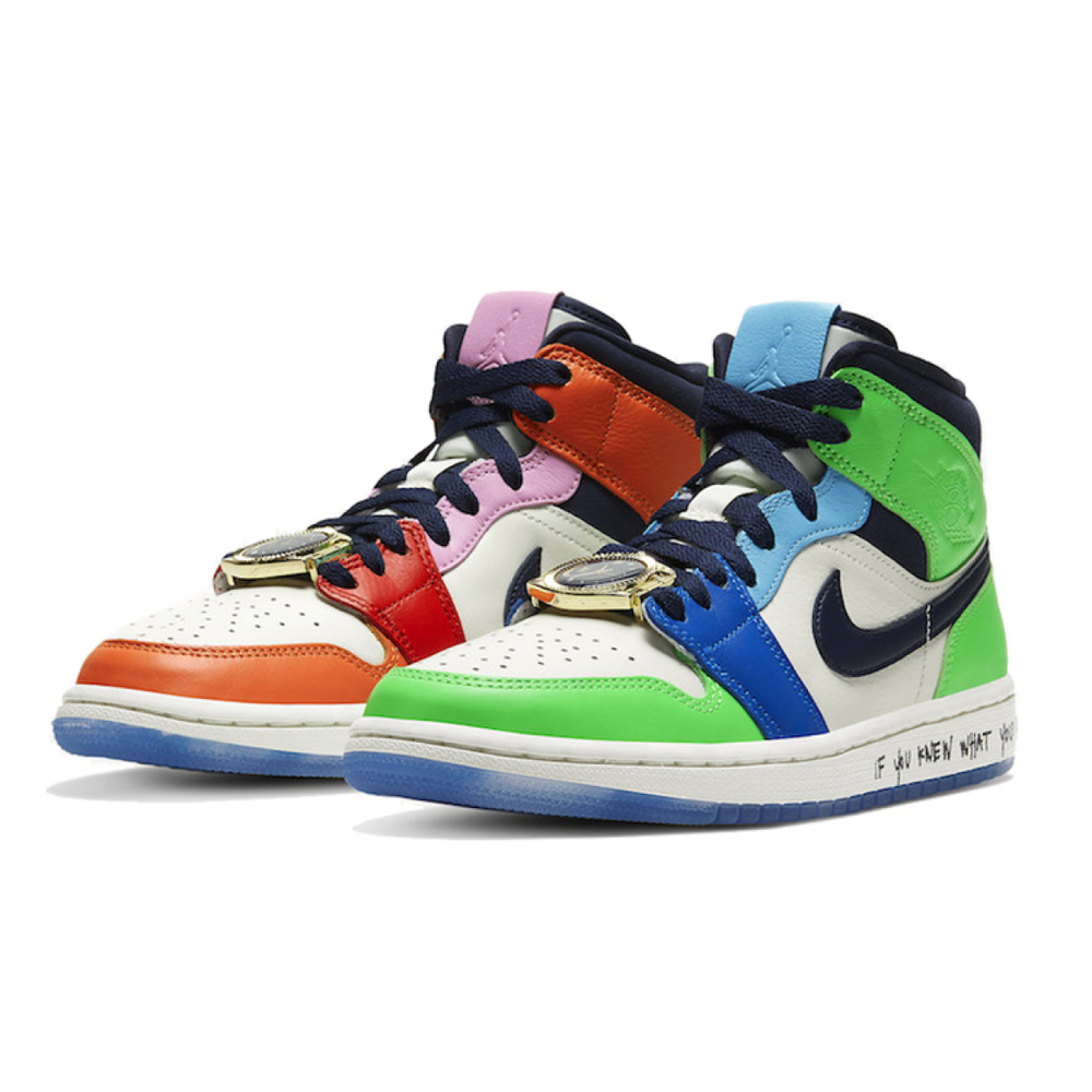 Кроссовки Melody Ehsani x Jordan Air Jordan 1 Mid “Fearless”, CQ7629-100