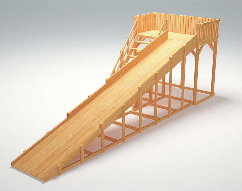 Зимняя горка TORUDA Север wood-6 (скат 7.6 м)