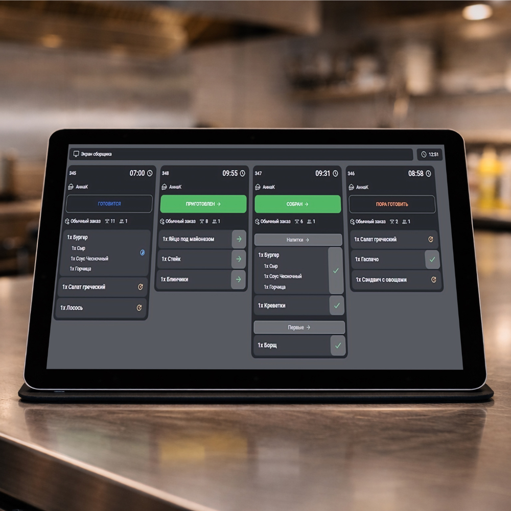 Универсальный кухонный экран iiko оплата раз в месяц