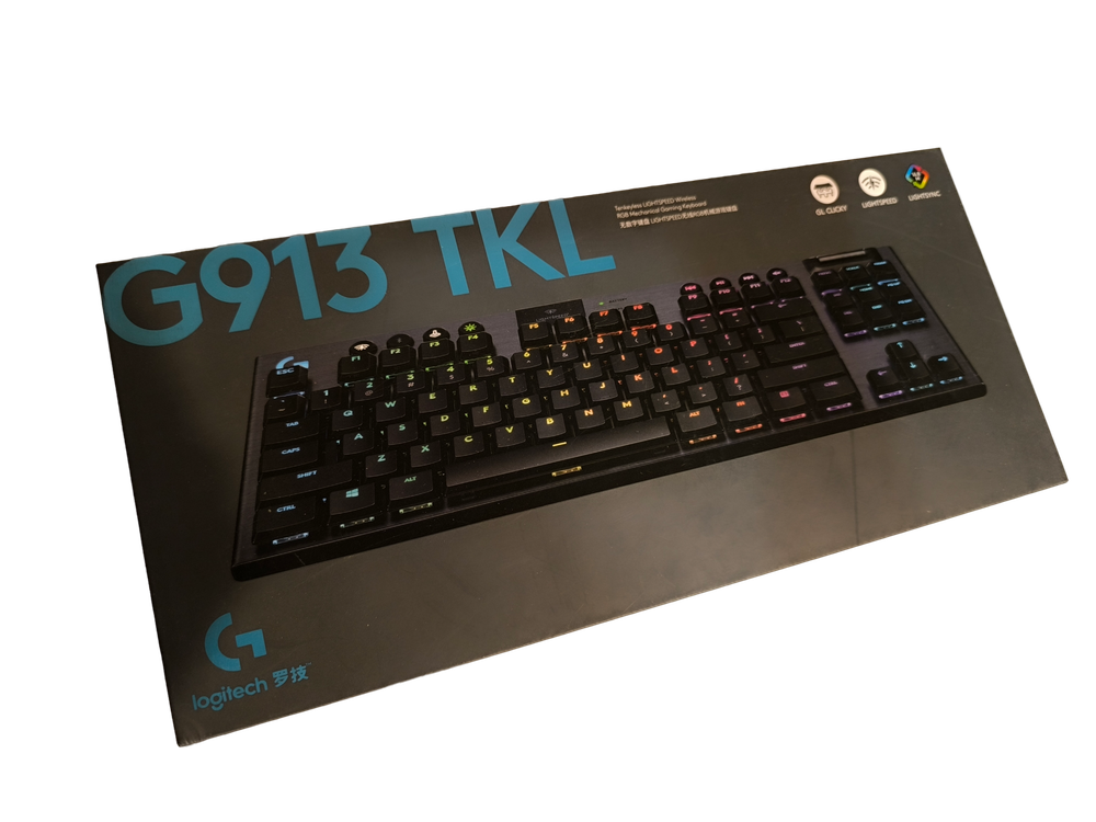 Клавиатура Logitech G913 TKL (механическая, беспроводная, RGB, Low Profile GL Clicky/Tactile/Linear), черная
