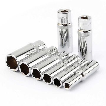 Торцовая головка KRAFTOOL flank,удлинен. Cr-V, хром., 1/2"