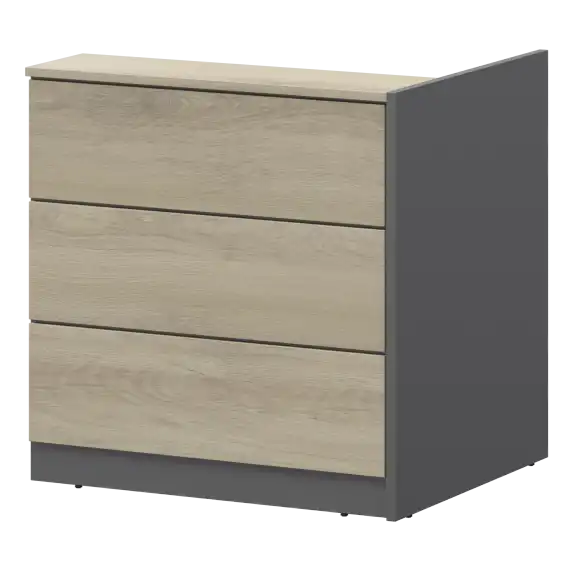 Модуль завершающий высокий левый СМР-21.10  1025x880x1155 Ресепшен Смарт