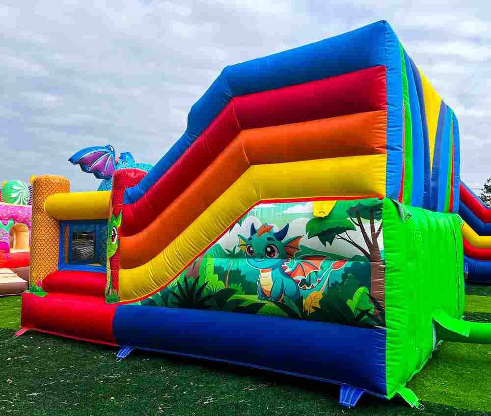 Коммерческий надувной батут "Дракоша", 5*3,5*3,8 м