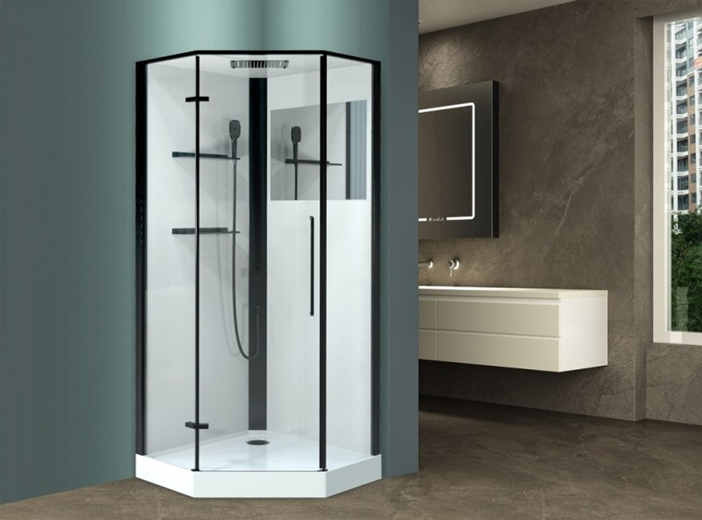 Душевая кабина Esbano ESKM90PRL 90x90x215 Пятиугольная цвет Белый