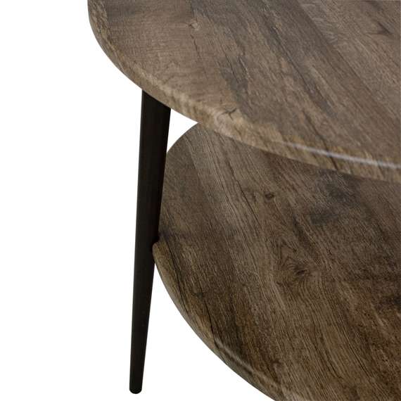 Стол журнальный BeautyStyle 29 дуб крымский состаренный/эбеновое дерево