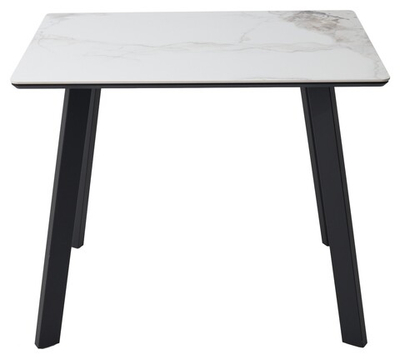 Стол ТИК ТАК 90  PANDORA LIGHT, керамика / Черный каркас М-City