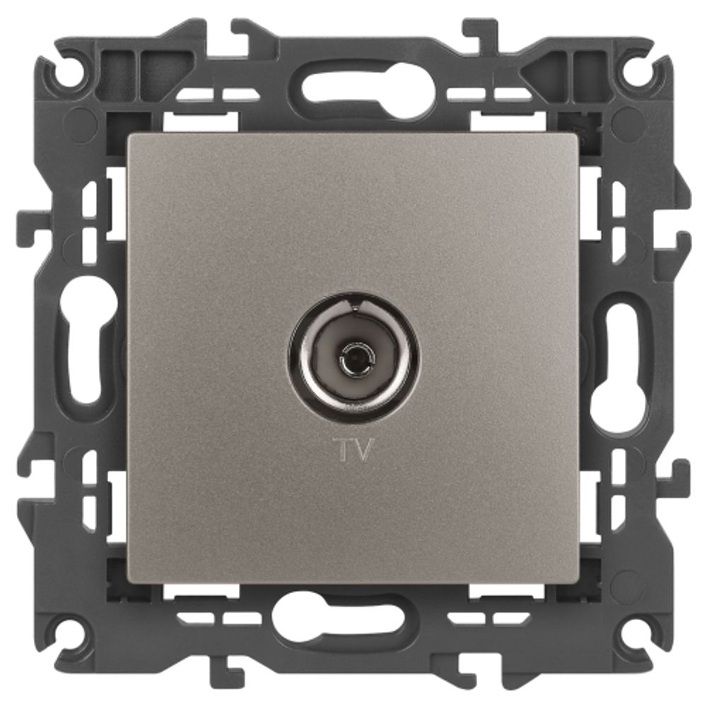 Розетка ЭРА Elegance 14-3101-16 TV одиночная, титан