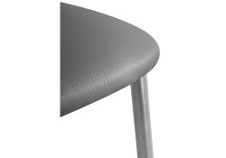 Стул на металлокаркасе Goki с мягкой спинкой серый полимер / светлый мусс