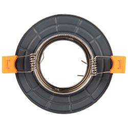 ST7A CH/SS Светильник ЭРА штампованный поворотный MR16,12V/220V, 50W сатин серебро/хром | Штампованные встраиваемые светильники