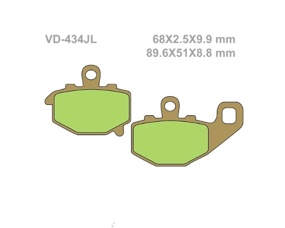 Колодки тормозные Vesrah VD-434JL (FDB2012)